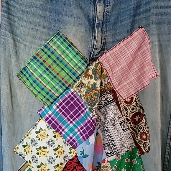 Vintage 70s Lee Patchwork Skirt - Picture 2 of 5